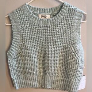 Jessica Simpson Light Mint Green Knit Sweater Vest